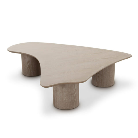 Modrest Connie Modern White Oak L Shape Coffee Table Model VGOD-LZ-370C-B