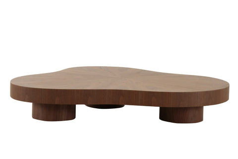 Modrest Larch Modern Walnut Free Form Coffee Table Model VGOD-LZ-339C-A