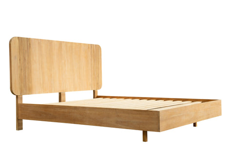 Queen Modrest Jacobson Modern Natural Acacia Bed Model VGWD-LYO-BED-Q