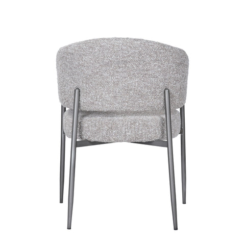 Modrest Thomas Modern Grey Fabric & Pewter Dining Chair Model VGEU-MC-7632CH-A-GRY