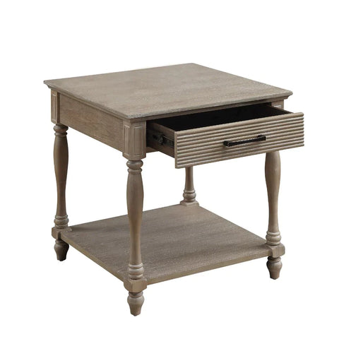 Ariolo Antique White End Table Model 83222 By ACME Furniture