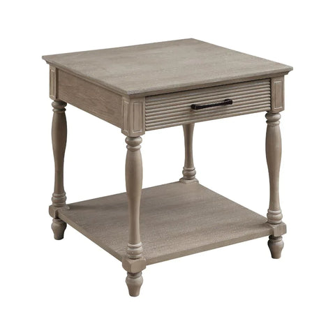 Ariolo Antique White End Table Model 83222 By ACME Furniture