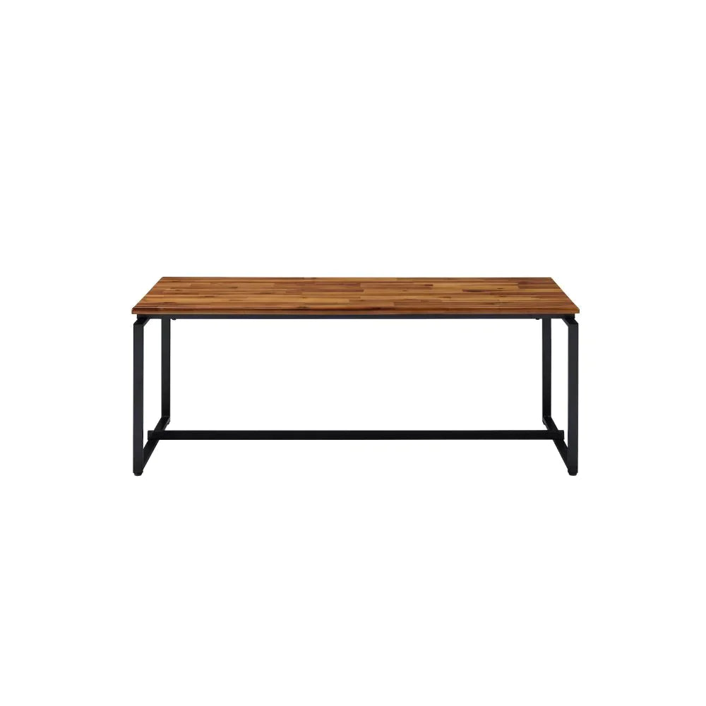 Jurgen Oak & Black Coffee Table Model 83240 By ACME Furniture