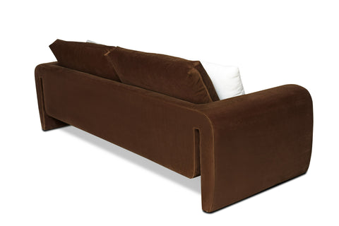 Divani Casa Bentley Modern Brown Velvet Sofa Set Model VGAH-AG146-SET-BRN