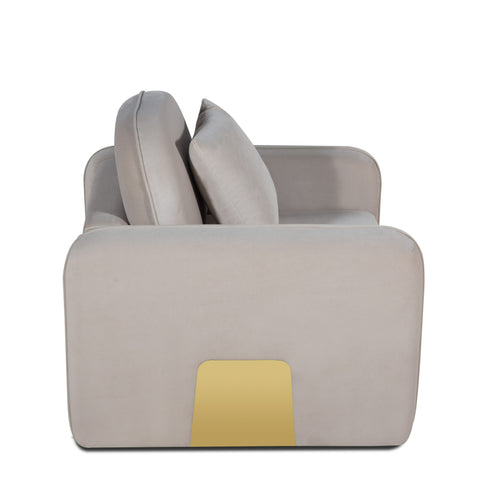 Divani Casa Gaston Modern Taupe Velvet Chair Model VGAH-AG1648-1-TPE