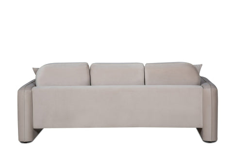 Divani Casa Gaston Modern Taupe Velvet Sofa