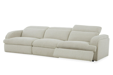 Divani Casa Ambler Modern Off White Fabric Sofa With 2 Power Recliners Model VGKV-KM.6629-SOFA-LINEN