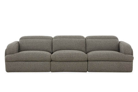 Divani Casa Ambler Modern Brown Fabric Sofa With 2 Power Recliners Model VGKV-KM.6629-SOFA-EARTH