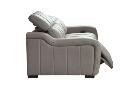 Divani Casa Paddy Modern Grey Leather Sofa With 2 Recliners Model VGMB-MB-R352-GRY