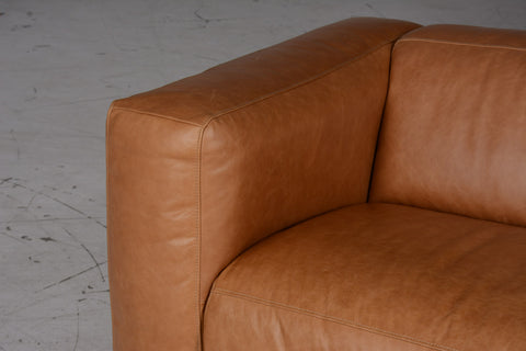 Divani Casa Atka Modern Brown Leather Sofa Model VGMB-MB-2361-BRN