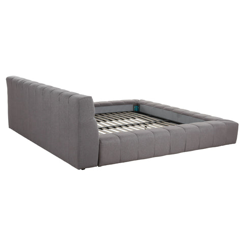 Divani Casa Tyree Modern Tufted Grey Fabric Bed Model VGOD-DY-22116-GRY