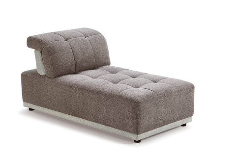 Divani Casa Ekron Modern Brown & Beige Fabric Modular Sectional Sofa Model VGMB-MB-1881-BRN