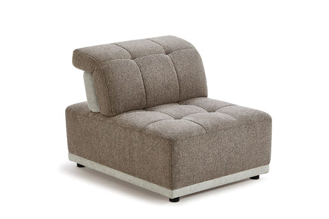 Divani Casa Ekron Modern Brown & Beige Fabric Modular Sectional Sofa Model VGMB-MB-1881-BRN