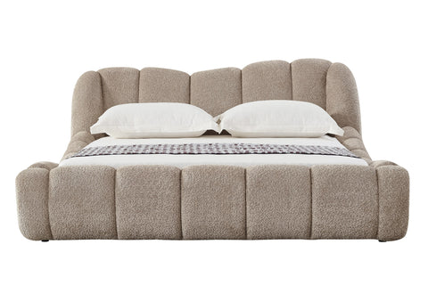 Queen Modrest Janine Modern Tan Fabric Bed Model VGEV-A168-TAN-Q