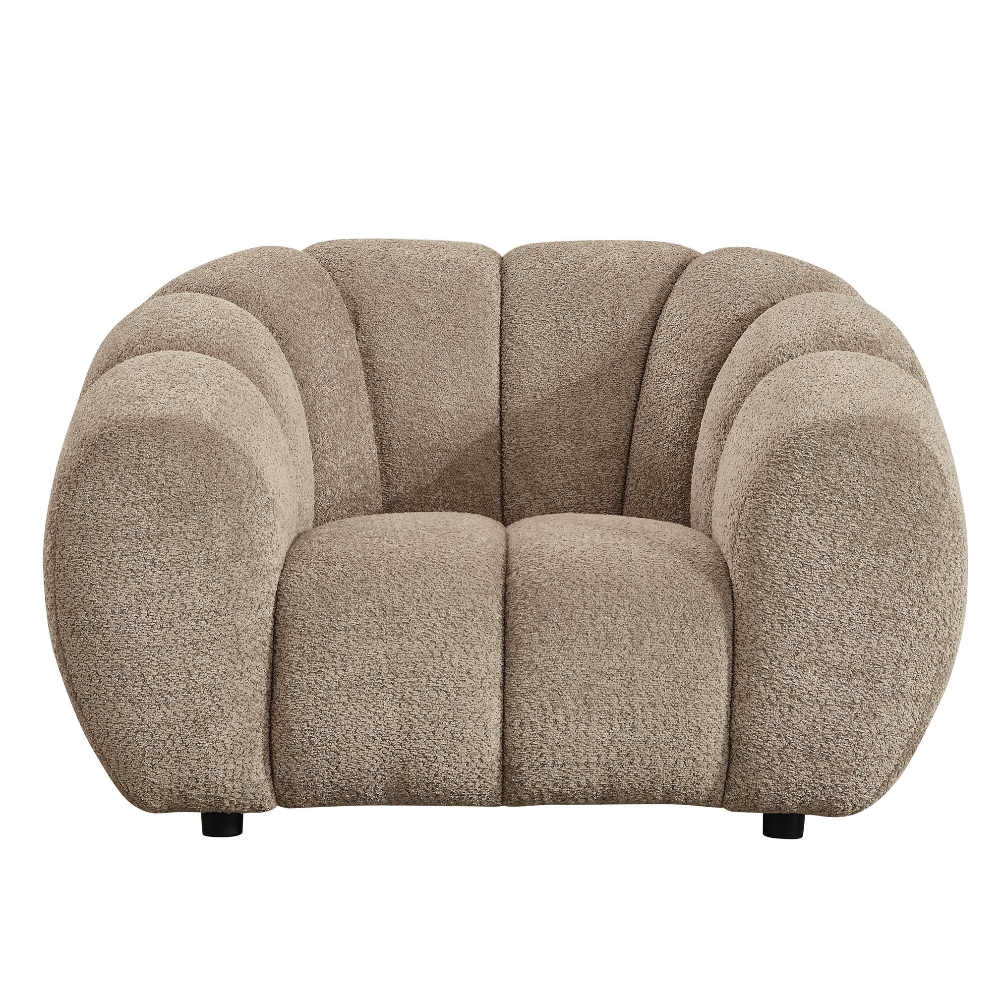 Divani Casa Suki Modern Tan Fabric Chair Model VGEV-23112-CHR-TAN