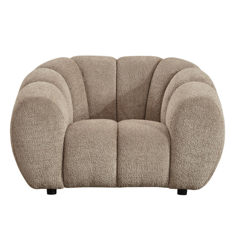 Divani Casa Suki Modern Tan Fabric Chair Model VGEV-23112-CHR-TAN