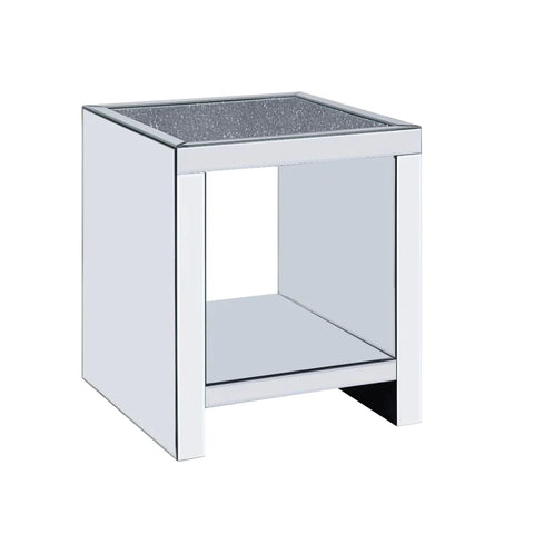 Malish Mirrored End Table Model 83582 By ACME Furniture