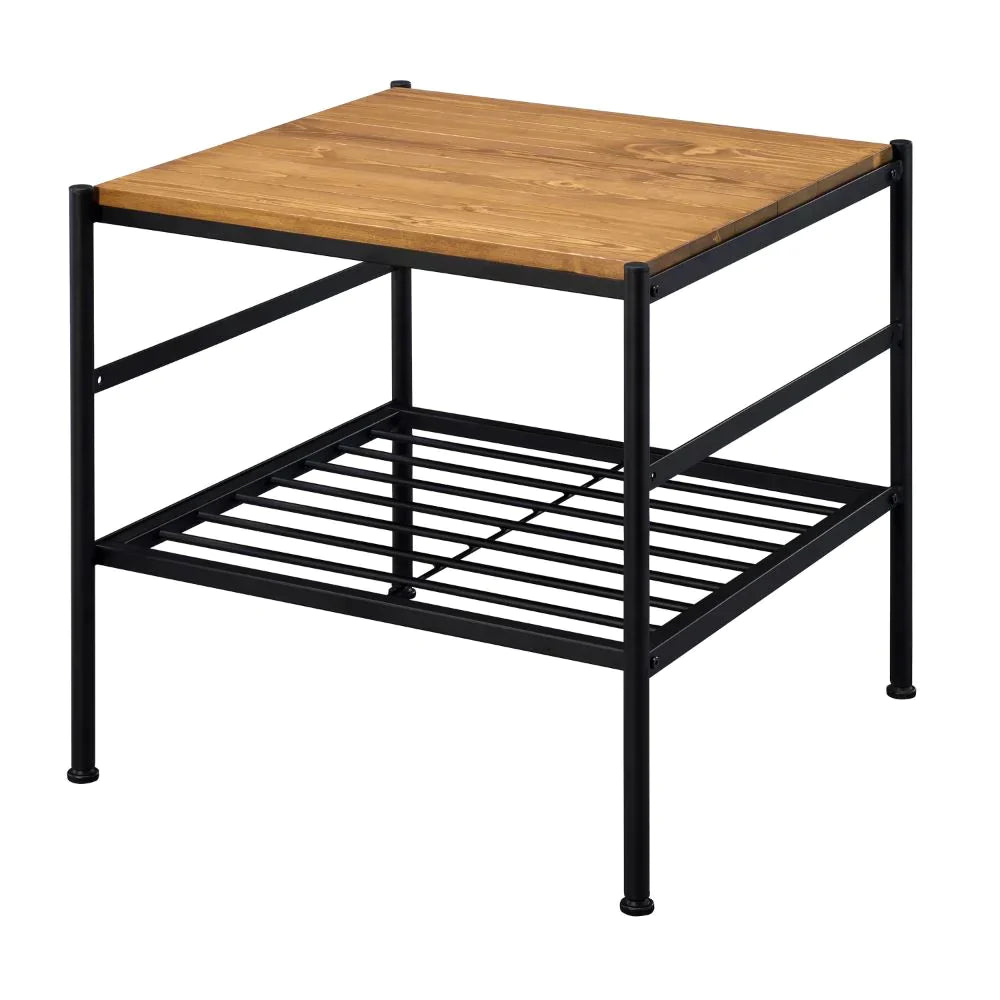 Kande Oak & Black End Table Model 83867 By ACME Furniture