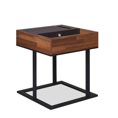 Sara II Espresso PU, Walnut & Sandy Black End Table Model 83895 By ACME Furniture