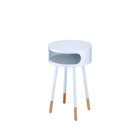 Sonria White & Natural End Table Model 84445 By ACME Furniture