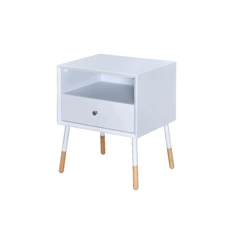 Sonria II White & Natural End Table Model 84450 By ACME Furniture