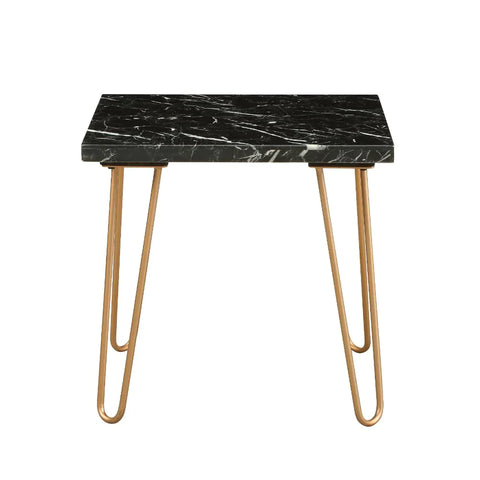 Telestis Black Marble & Gold End Table Model 84507 By ACME Furniture