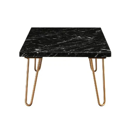 Telestis Black Marble & Gold Coffee Table Model 84515 By ACME Furniture