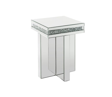 ACME Noralie Mirrored & Faux Diamonds Noralie End Table Model 84697