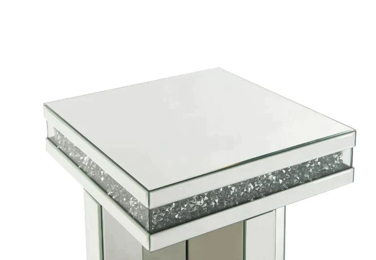 Noralie Mirrored & Faux Diamonds End Table Model 84697 By ACME Furniture