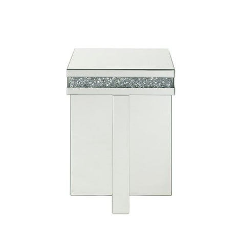 ACME Noralie Mirrored & Faux Diamonds Noralie End Table Model 84697