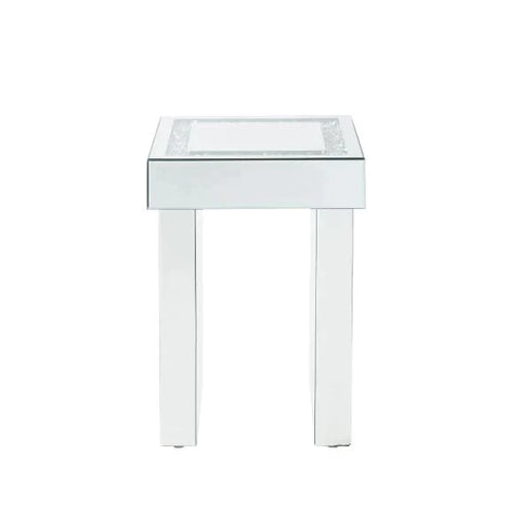 Noralie Mirrored & Faux Diamonds End Table Model 84702 By ACME Furniture