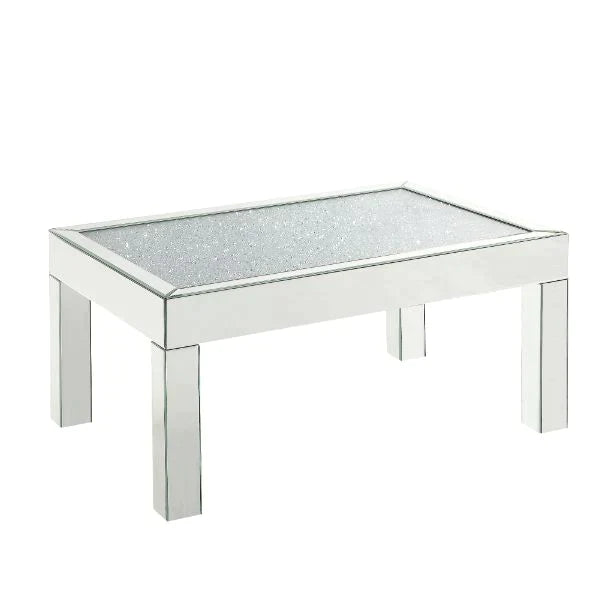 Noralie Mirrored & Faux Diamonds Coffee Table Model 84705 By ACME Furniture