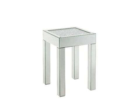Noralie Mirrored & Faux Diamonds End Table Model 84707 By ACME Furniture