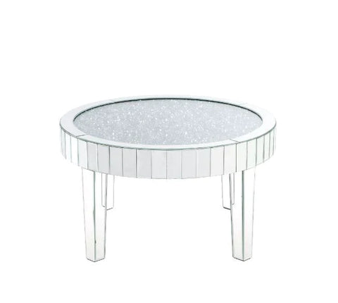 Ornat Mirrored & Faux Diamonds Coffee Table Model 84710 By ACME Furniture