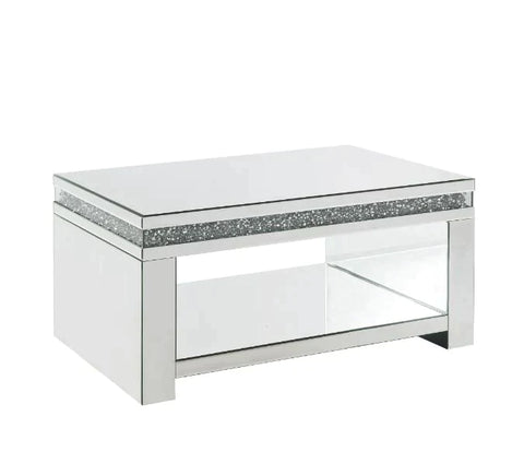 Noralie Mirrored & Faux Diamonds Coffee Table Model 84715 By ACME Furniture