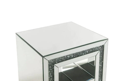 Noralie Mirrored & Faux Diamonds End Table Model 84737 By ACME Furniture