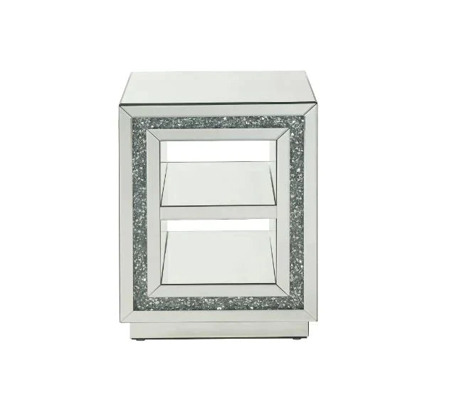Noralie Mirrored & Faux Diamonds End Table Model 84737 By ACME Furniture