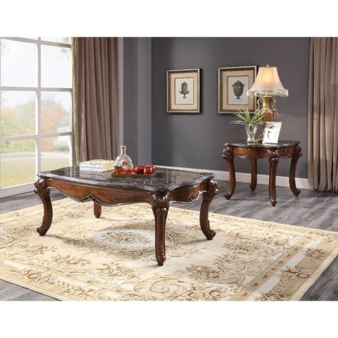 Miyeon Marble & Cherry Coffee Table Model 85365 By ACME Furniture