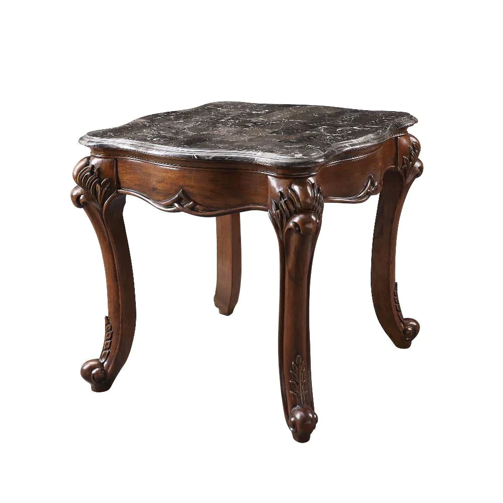 Miyeon Marble & Cherry End Table Model 85367 By ACME Furniture