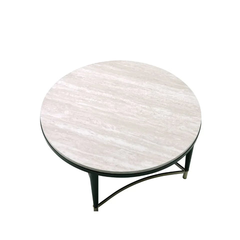 Ayser White Washed & Black Coffee Table Model 85380 By ACME Furniture