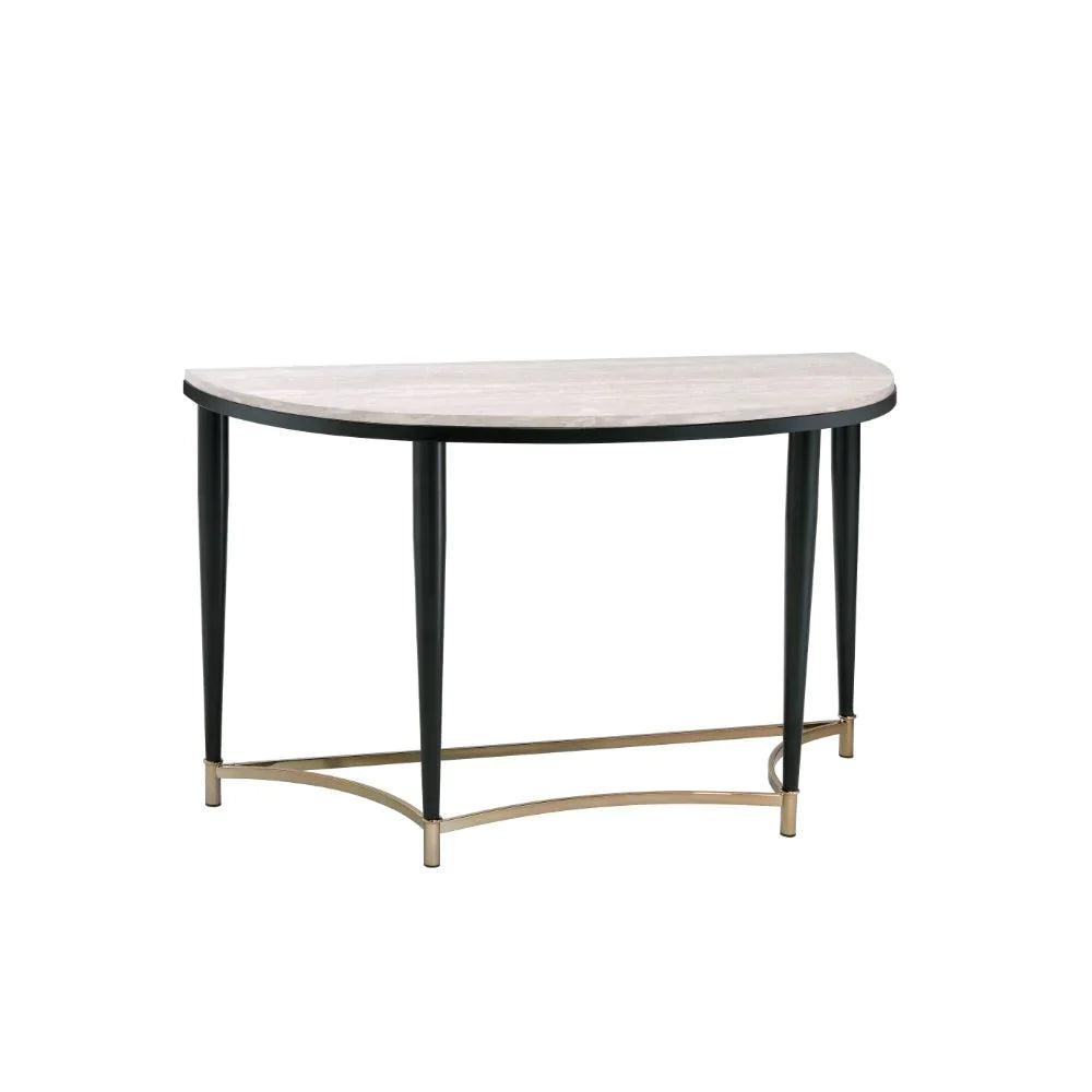 Ayser White Washed & Black Accent Table Model 85383 By ACME Furniture