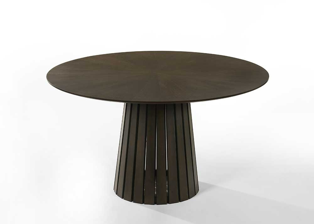 Modrest Weiss Mid Century Modern Wenge Round Dining Table Model VGMA-MIT-5346-RND-WNG