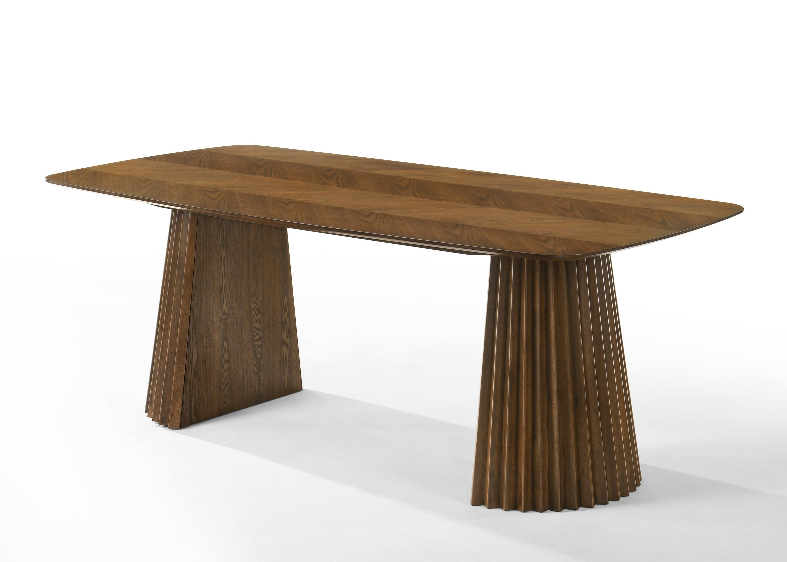 Mastercard 5451 Modrest Sacks Mid Century Modern Green Fabric & Herringbone Walnut Din ...