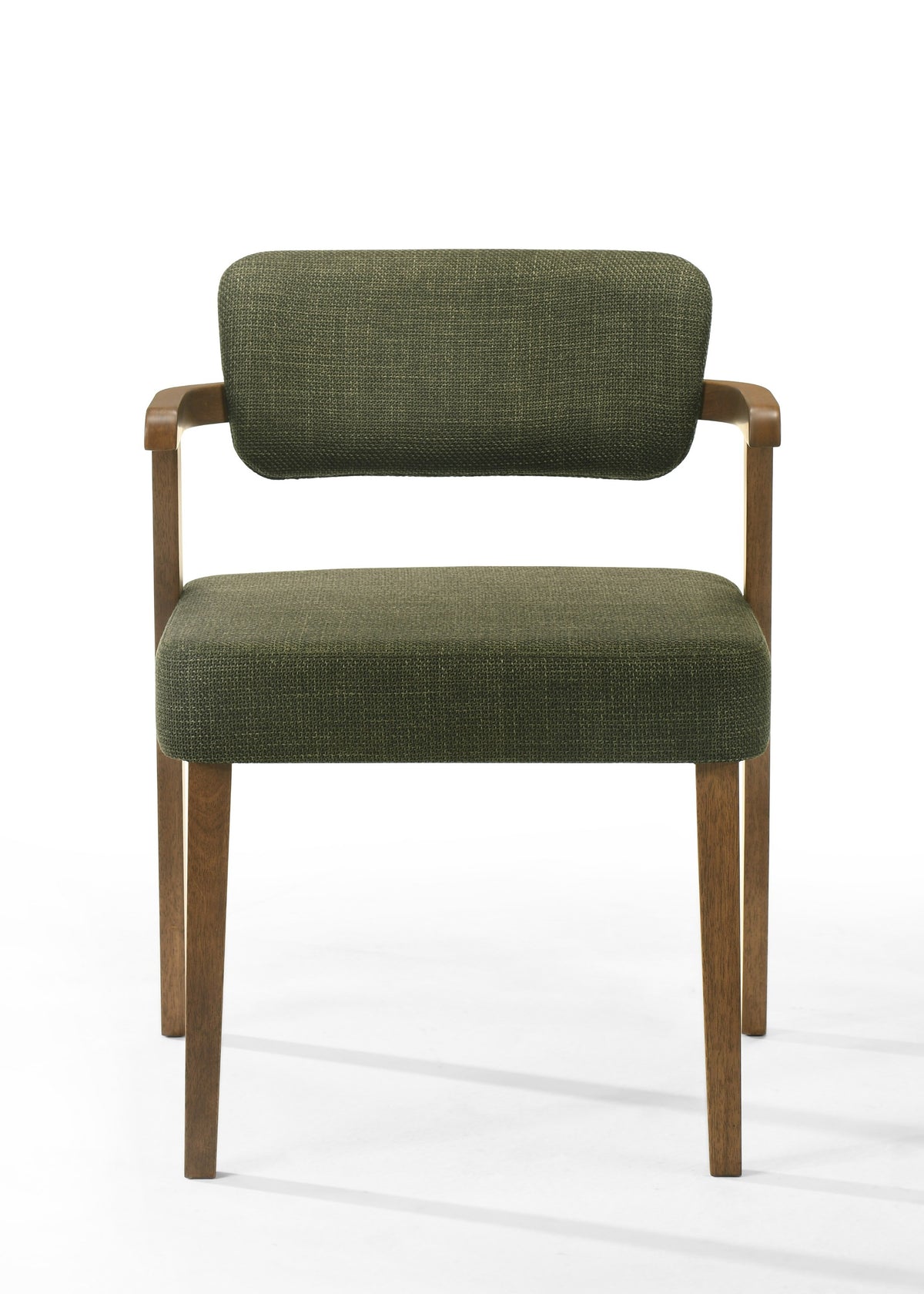 Modrest Sacks Mid Century Modern Green Fabric & Walnut Dining Chair Model VGMA-MI-1288-WAL