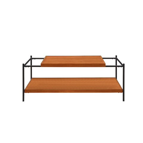 ACME Oaken Honey Oak Black Coffee Table Model 85675