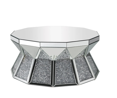 Noralie Mirrored & Faux Diamonds Coffee Table Model 88060 By ACME Furniture