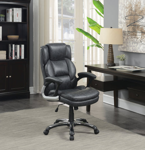 Coaster Nerris Adjustable Height Office Chair with Padded Arm Grey and Black Model 881183