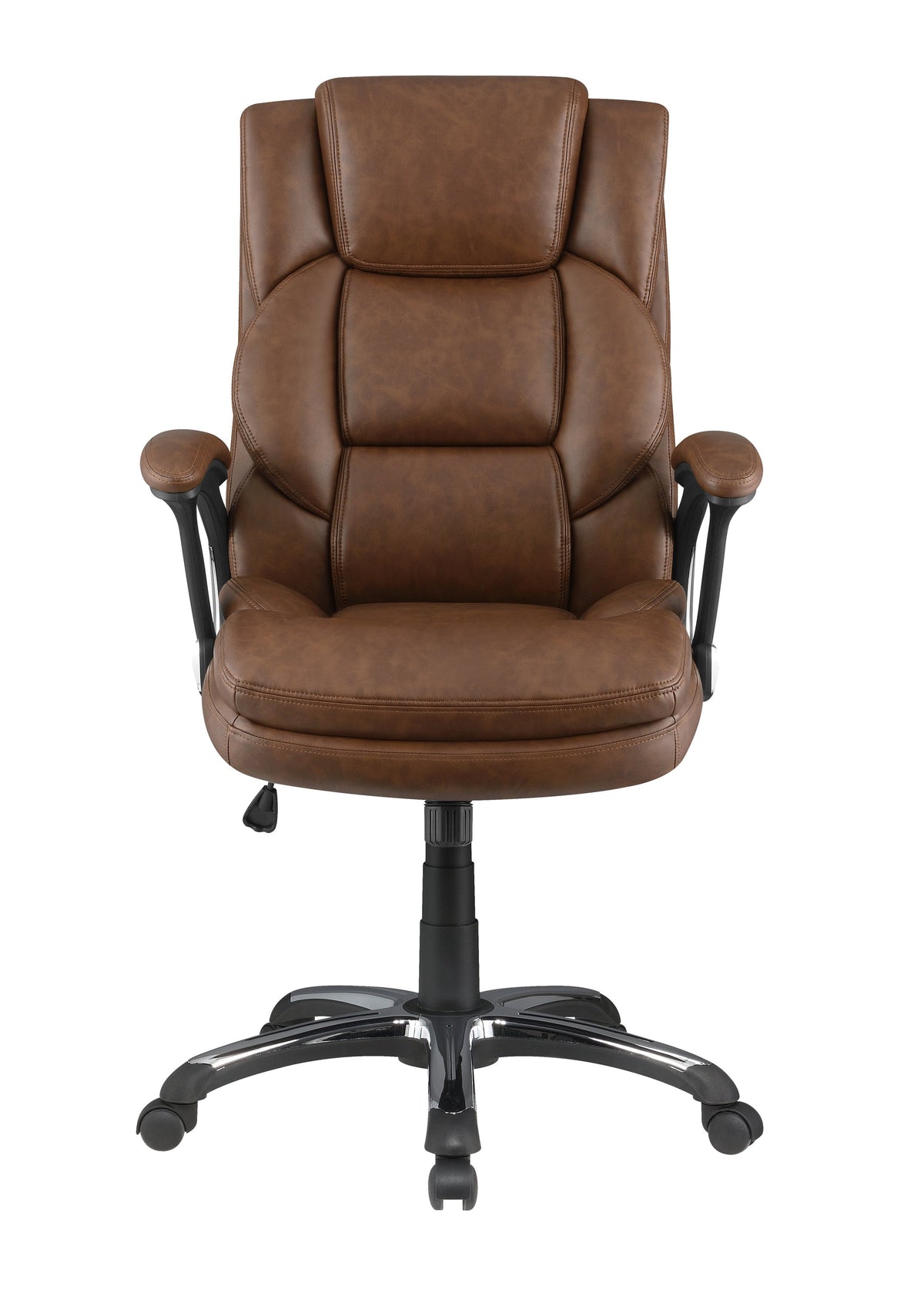 Coaster Nerris Adjustable Height Office Chair with Padded Arm Brown and Black Model 881184