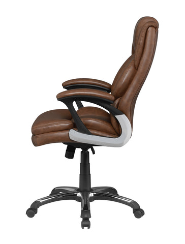 Coaster Nerris Adjustable Height Office Chair with Padded Arm Brown and Black Model 881184