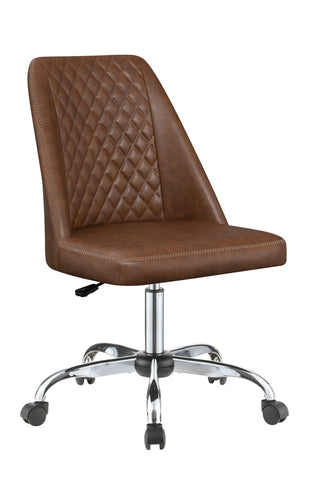 Coaster Althea Upholstered Tufted Back Office Chair Brown and Chrome Model 881197